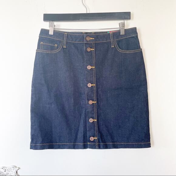 Le Mont Saint Michel Denim Jean Skirt 40 / L - Picture 1 of 4